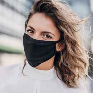Everyday Face Masks lady wearing cloth face covering